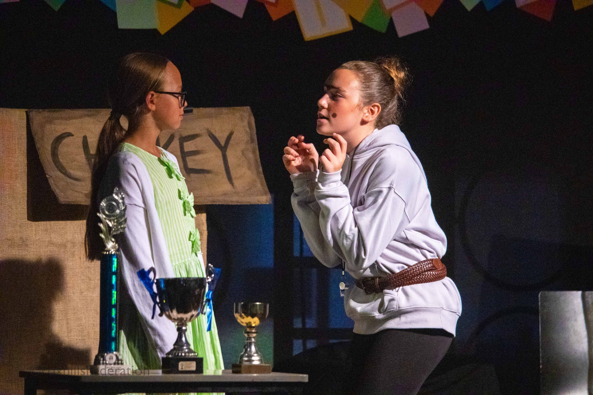 Miss Trunchbull teases Miss Honey