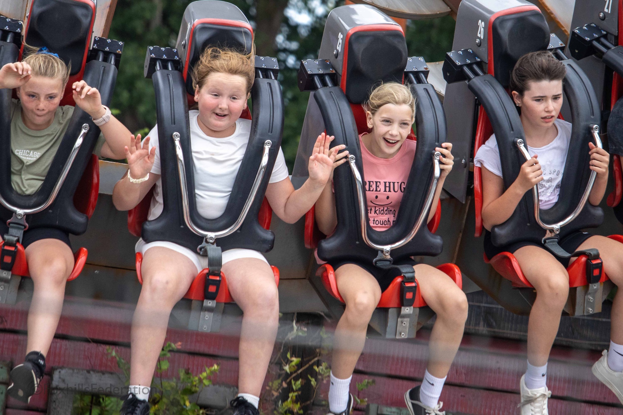 Children ride "Cyclonator"