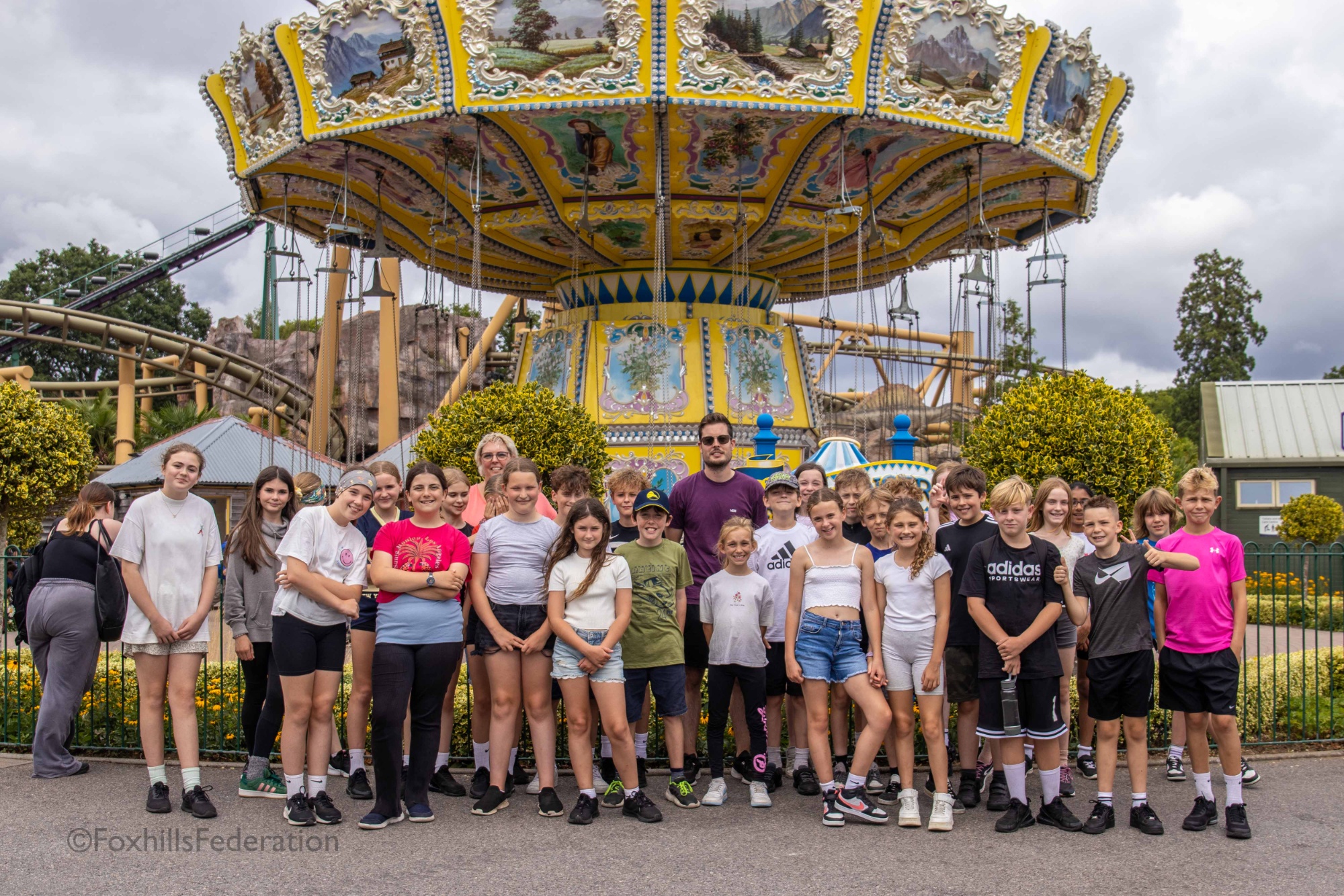 Mr William's class pose for a photo