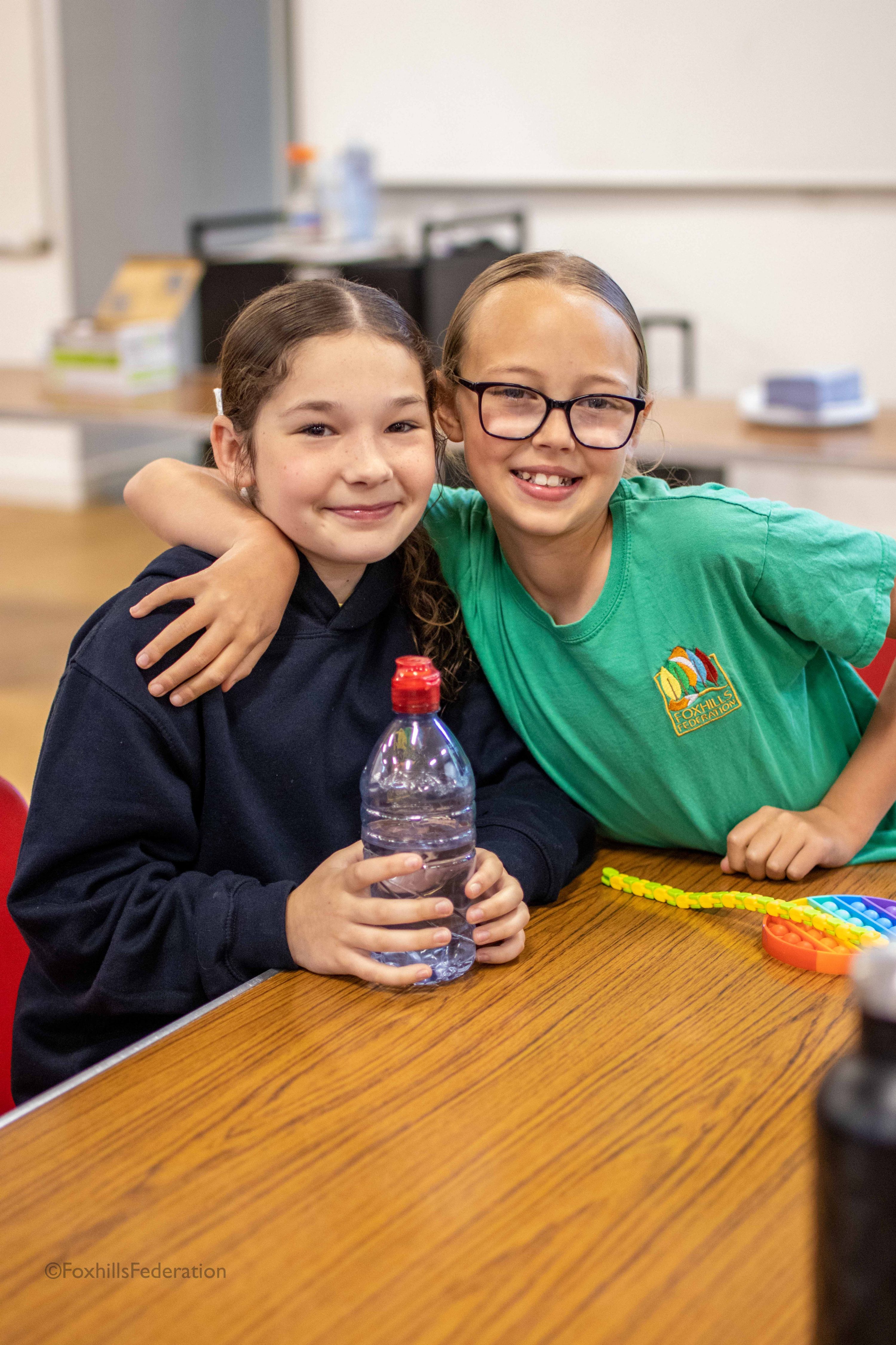 Two friends relax before their SATs exam